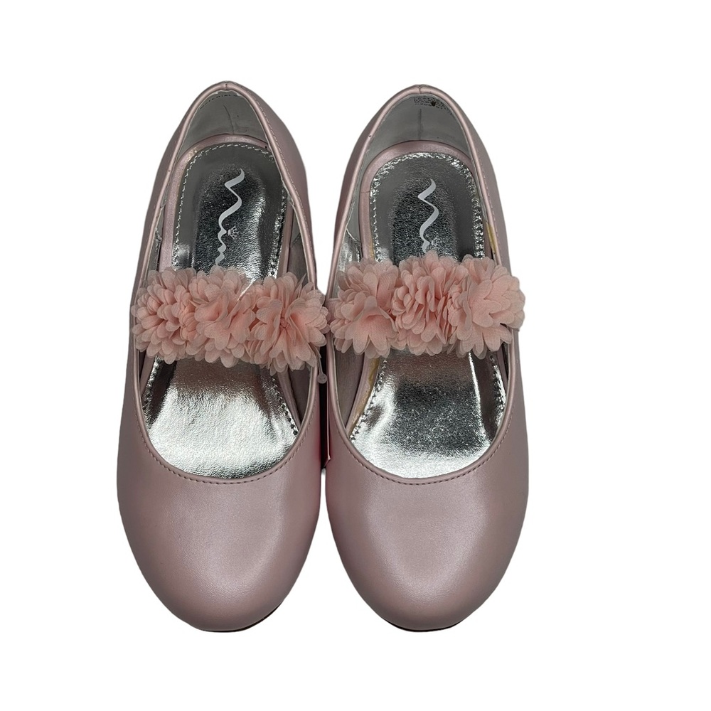 new Nina โ Flower Child Medina Embellished Ballet Flats โ Pearl Pink โ Girls 12 - Picture 9 of 16